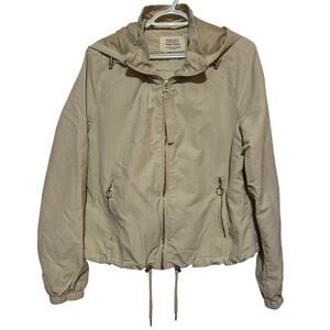 Ashley by 26 International Utility Collection Womens Beige Hooded Windbreaker XL